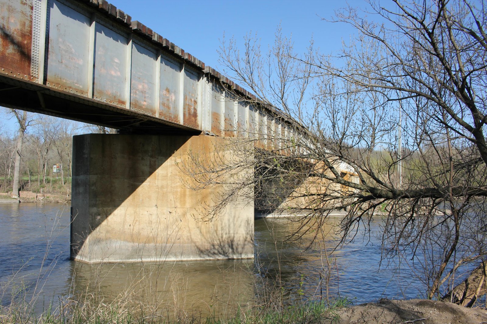 Looking east